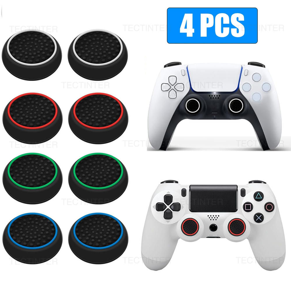 Gaming Console Joystick - 4PCS Silicone Analog ThumbStick Grip Caps