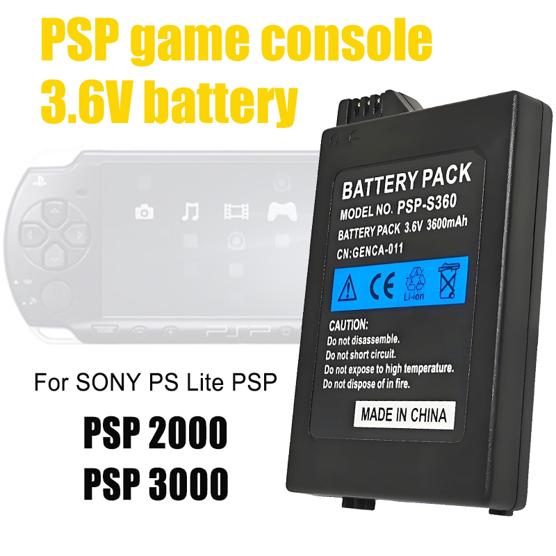 Gaming Console Psp - New 3.6V 3600mAh Built-in Battery for