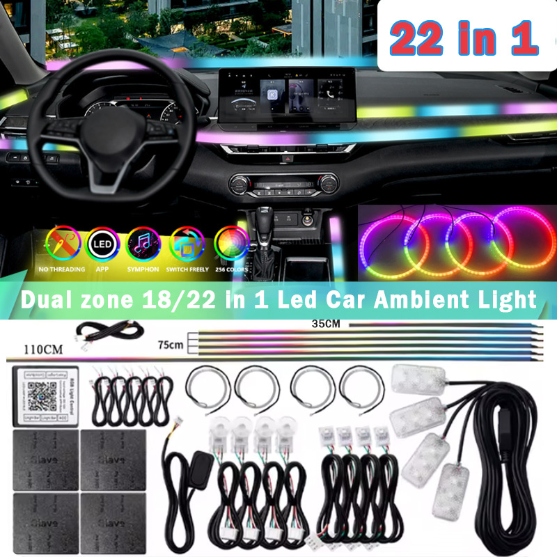 18/22 in 1 Acrylic Led Car Amb - Led Gaming Light Strip avis et prix