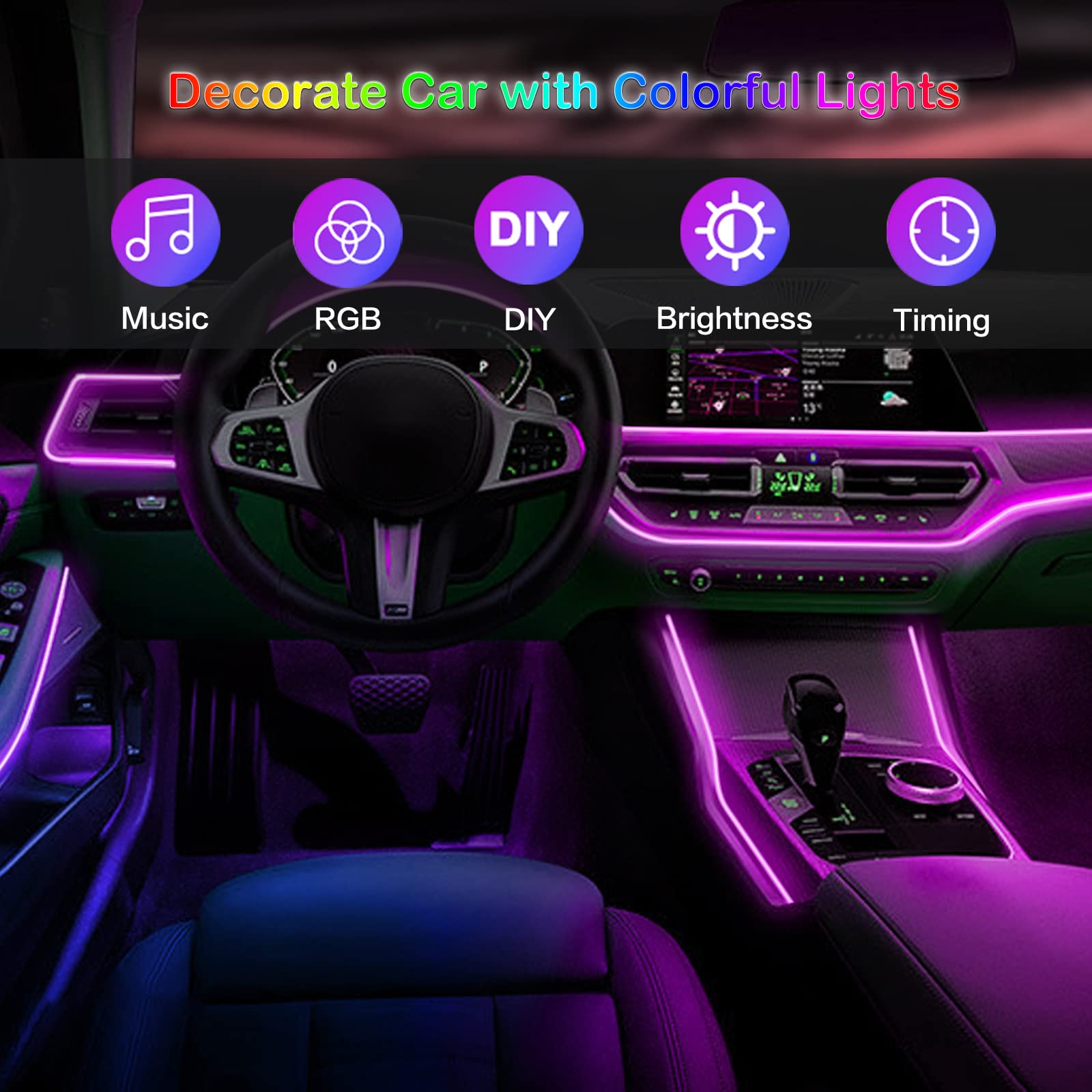 LED Car Interior Ambient Strip - Led Gaming Light Strip avis et prix