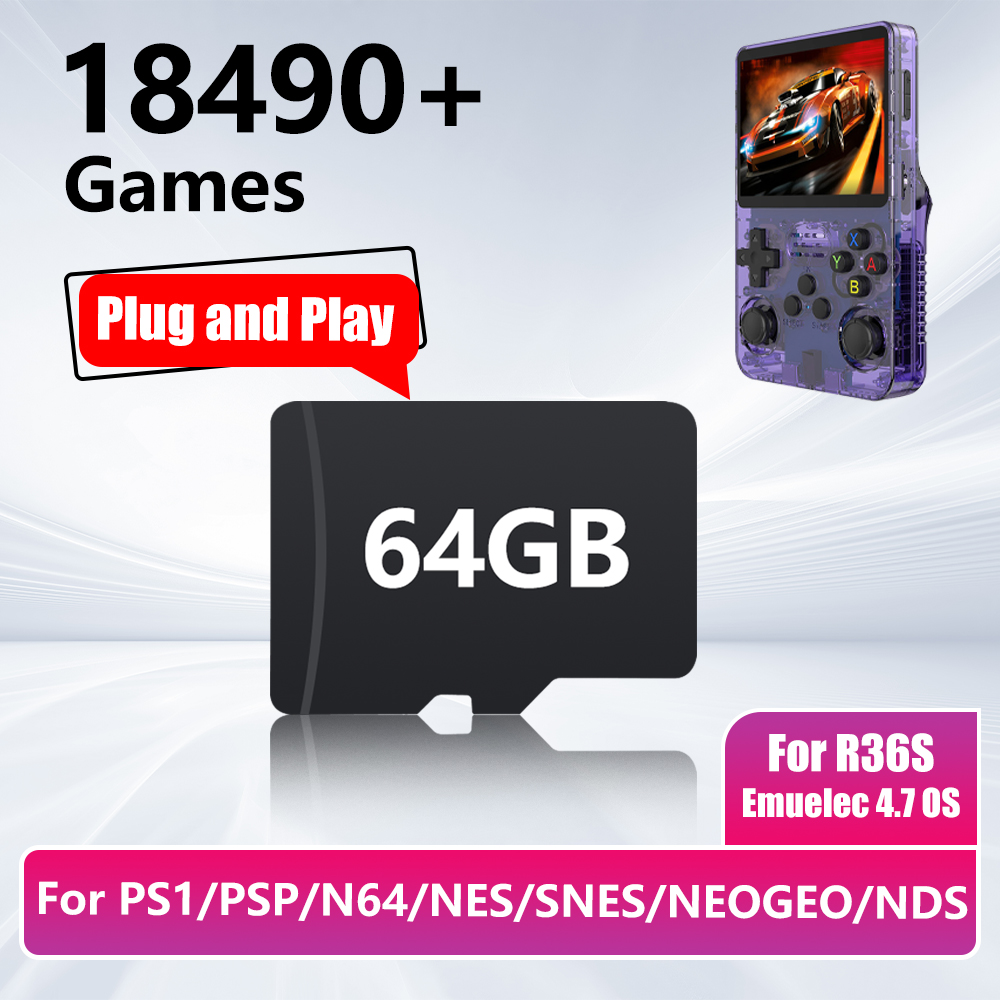 64GB Game Card for R36S Game C - Gaming Console Psp avis et prix