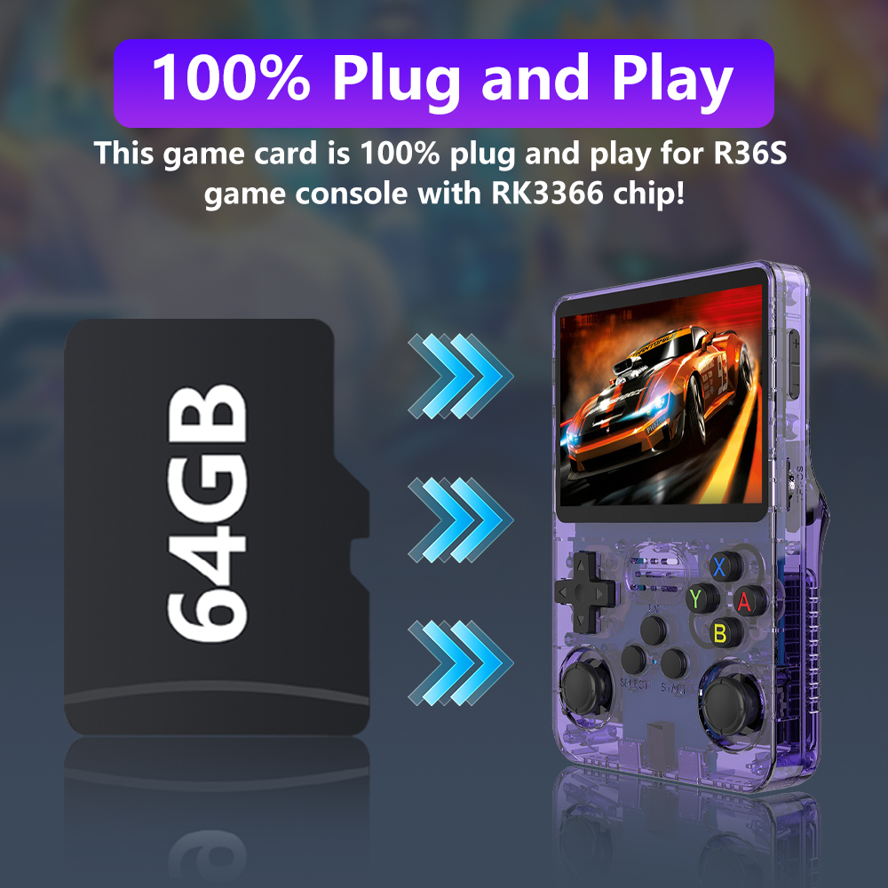 64GB Game Card for R36S Game C - Gaming Console Psp avis et prix
