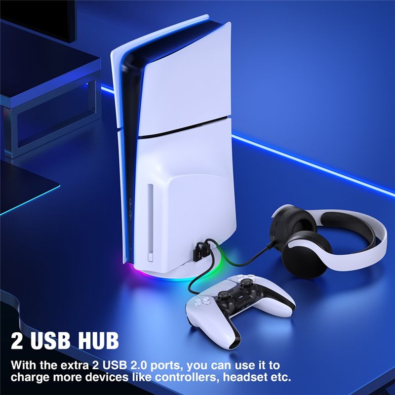 AED7-Vertical Stand With RGB L - Gaming Console Stand avis et prix