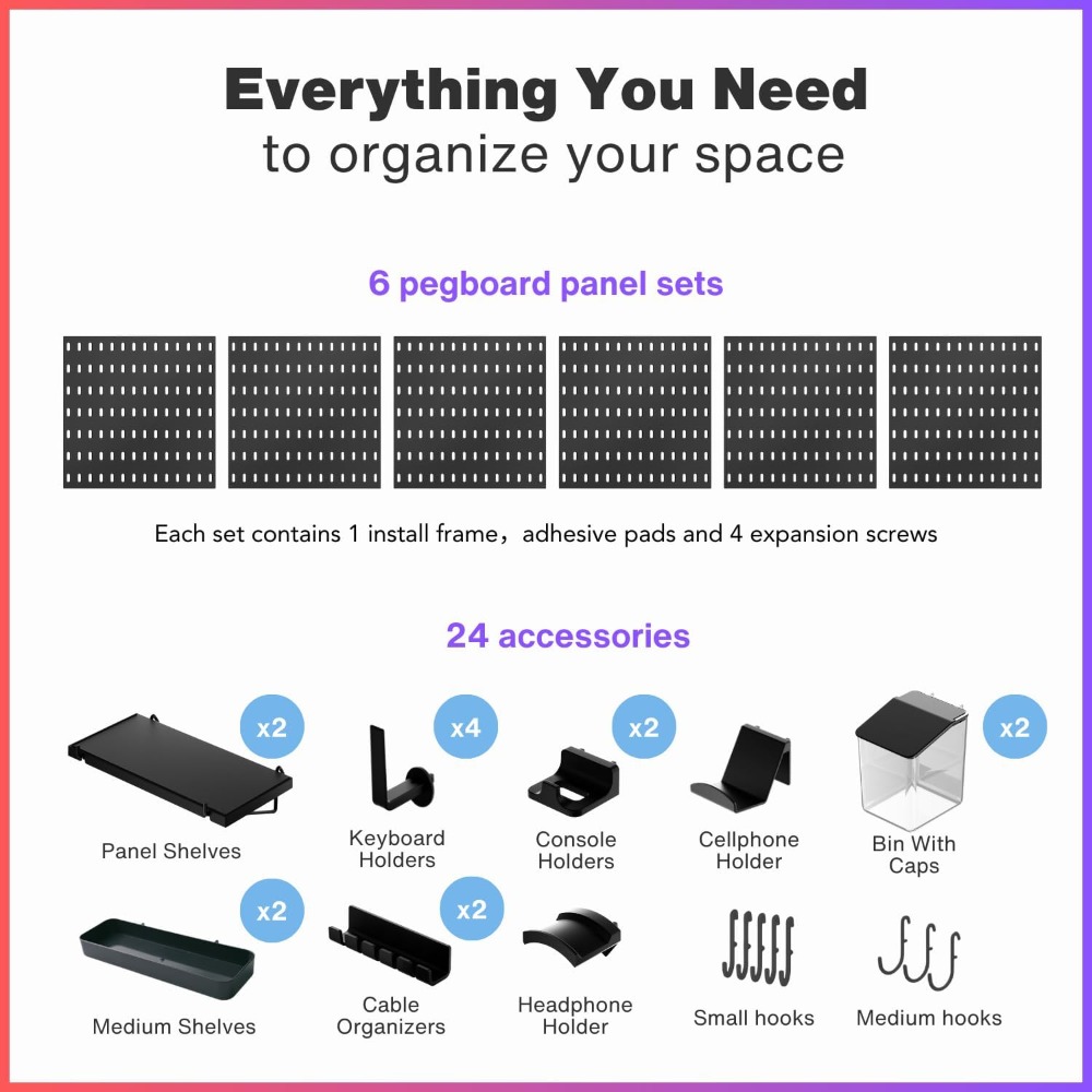 Pegboard Wall Organizer for Ga - Gaming Console Image avis et prix