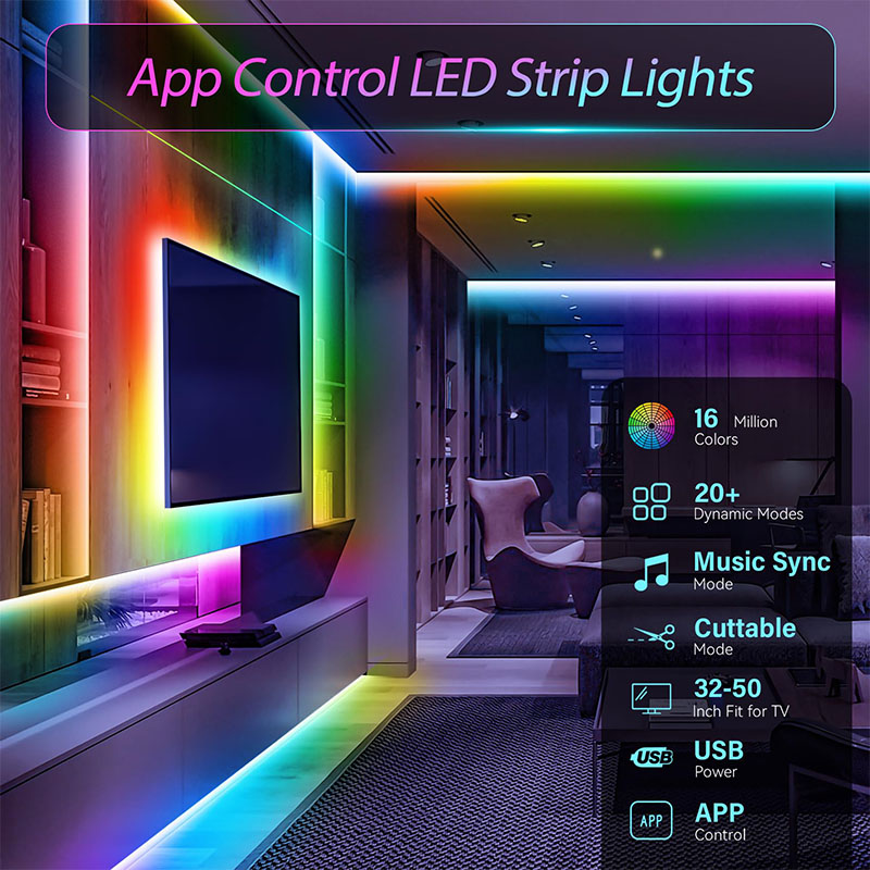 USB RGB LED Strip SMD3535 With - Led Gaming Light Strip avis et prix