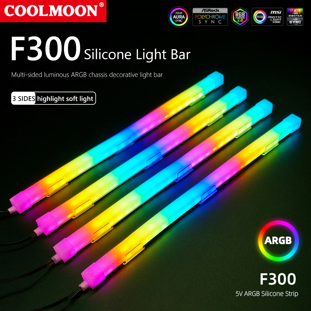 1/2PCS COOLMOON 30cm Aluminum  - Led Gaming Light Strip avis et prix