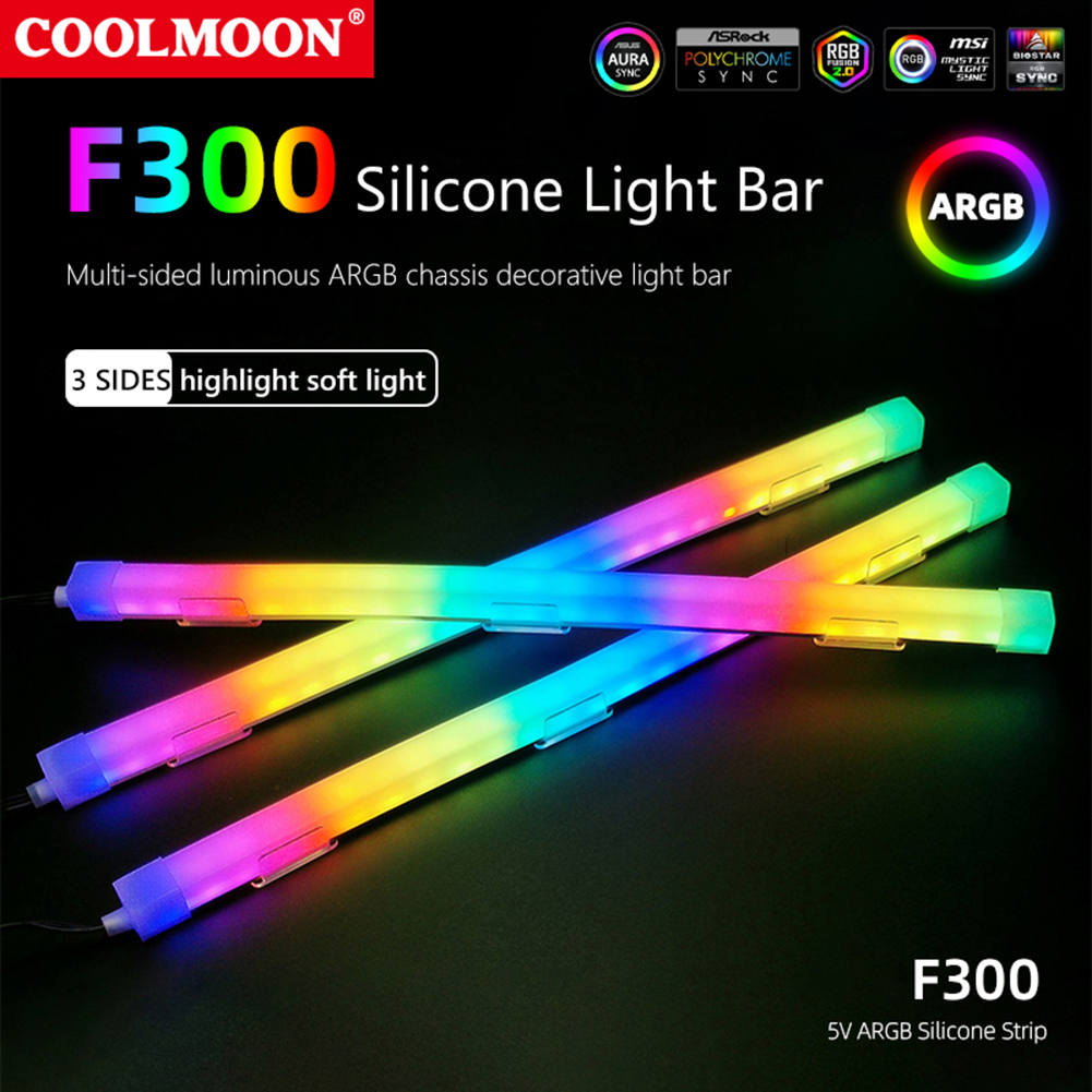 1/2PCS COOLMOON 30cm Aluminum  - Led Gaming Light Strip avis et prix