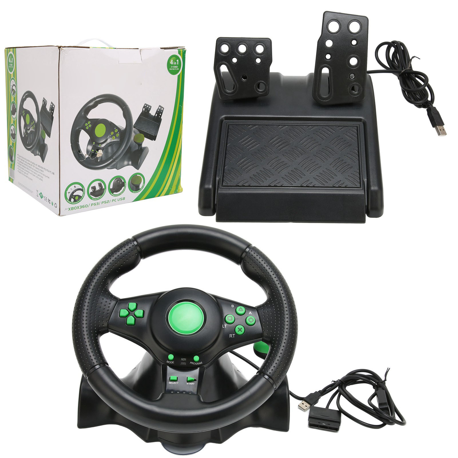 PC Racing Wheel Game Steering  - Racing Pedal Set avis et prix
